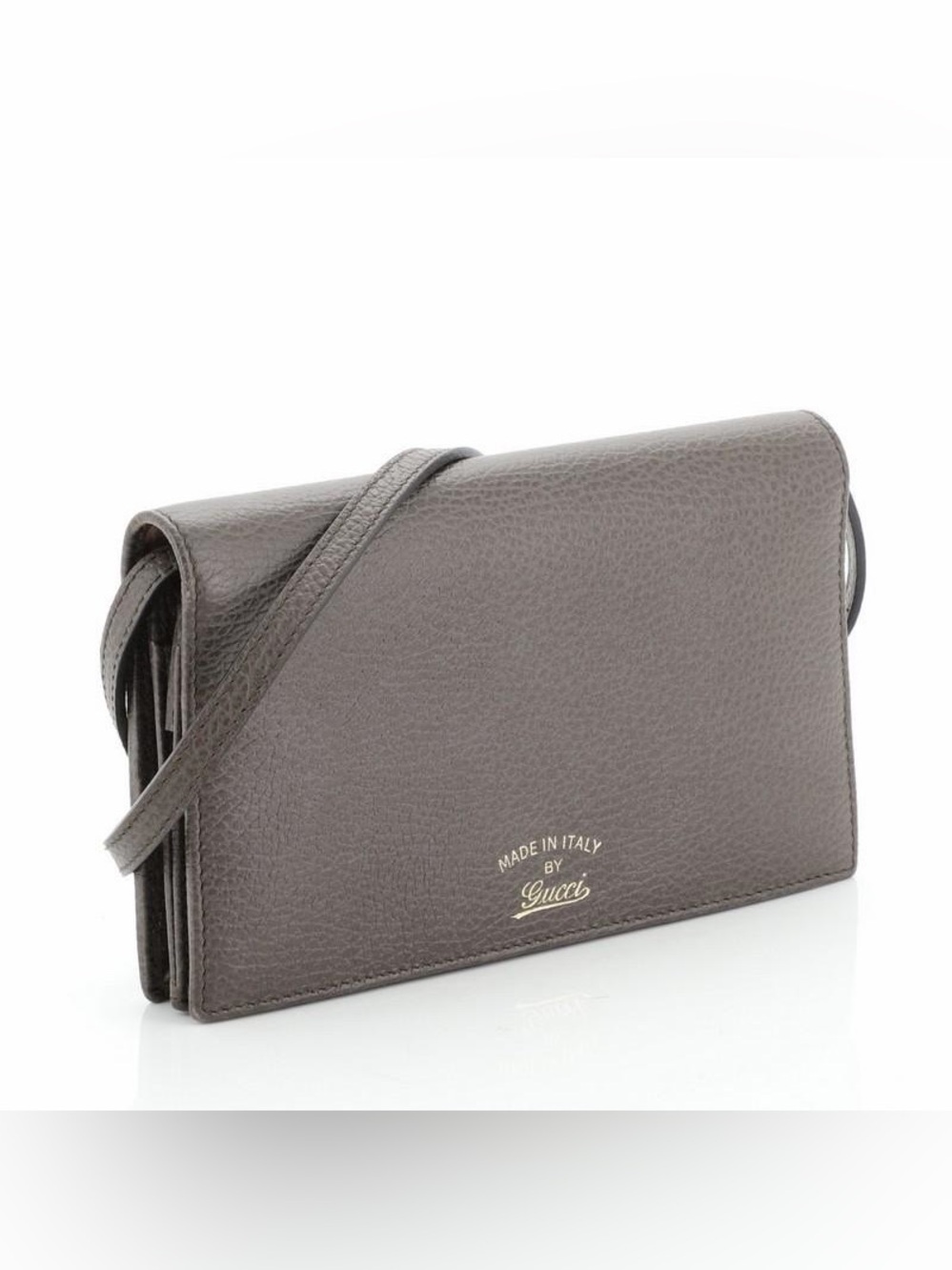 Gucci Swing Wallet On Strap Leather Crossbody Bag